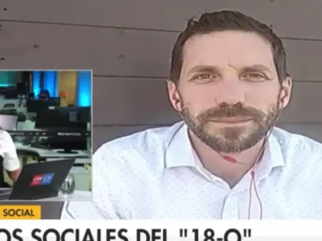 Académico protagoniza cómico chascarro en vivo durante noticiario de CHV