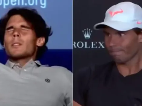 Nadal quiso evitar ser viral y salió corriendo al sufrir un calambre