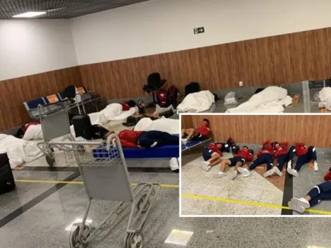 Independiente duerme en el aeropuerto: "¿Somos delincuentes?"