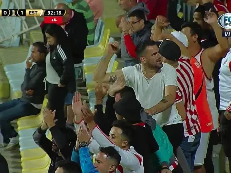 Arquero de Palestino la rompe como hincha de Estudiantes