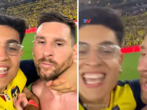 Hincha ecuatoriano desubicado ahorcó a Messi: "¡Pará, pará!"