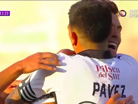 Pavez y Villanueva se abrazan como amigos tras gol de Colo Colo