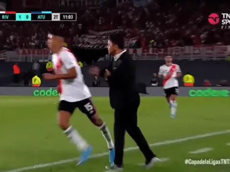 Gallardo reta con golpe incluido a jugador de River