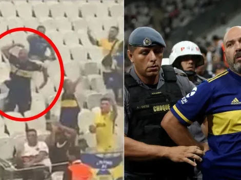 Hincha de Boca imita a un macaco y la policía se lo lleva detenido