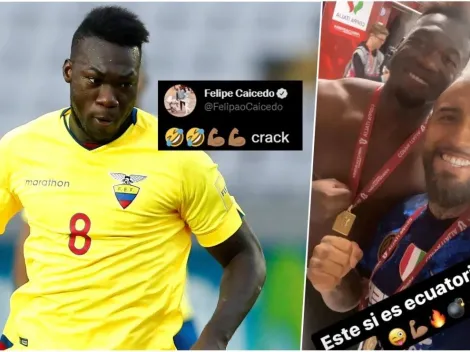 En Ecuador le caen a Caicedo por reírse de la broma de Arturo Vidal