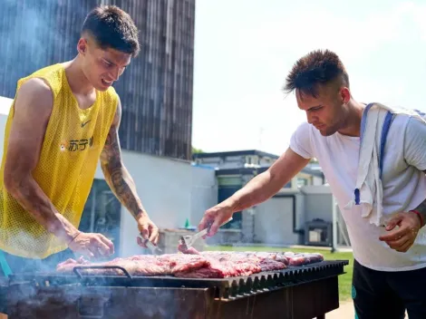 Asado: argentinos se adueñaron de la parrilla del Inter de Alexis y Vidal