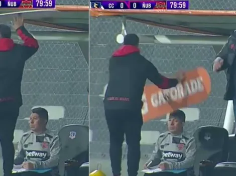 ¡Le cayó el letrero en la cara! Insólito chascarro de Ñublense