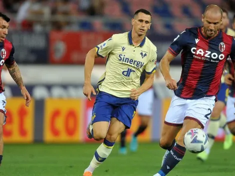 Con Medel como titular, Bologna salva empate con uno menos