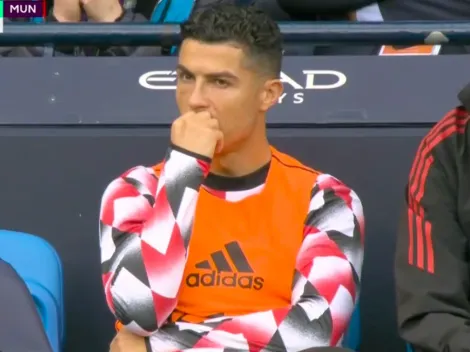 ¡Abrumado! La cara de Cristiano tras la goleada del City al United