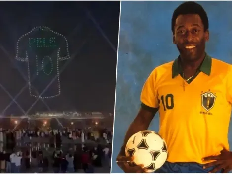 Homenaje a Pelé con drones en el cielo de Qatar 2022