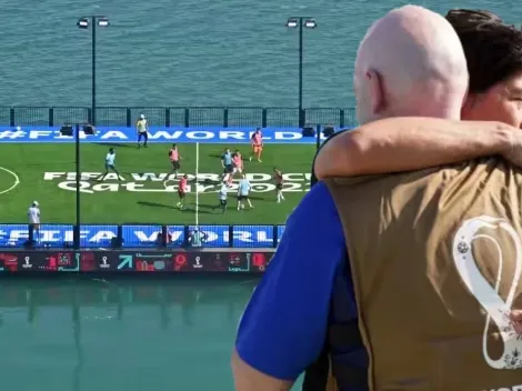 Zamorano juega con las Leyendas FIFA en una cancha sobre el mar