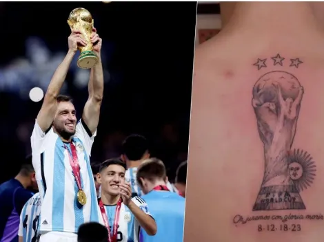 Campeón del mundo se tatúa mal la letra del himno de Argentina