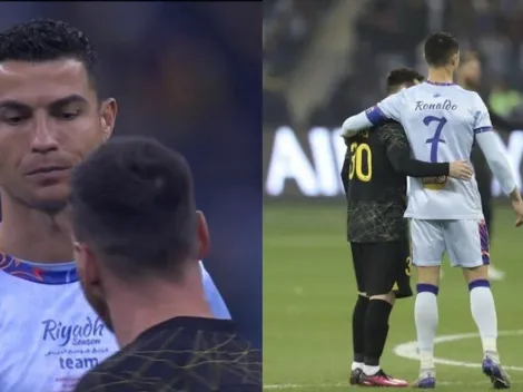 Leyendas: así fue el saludo entre Messi y Cristiano