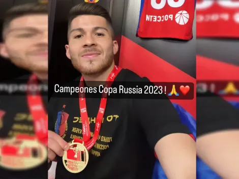 Así festeja: Víctor Méndez campeón en Rusia