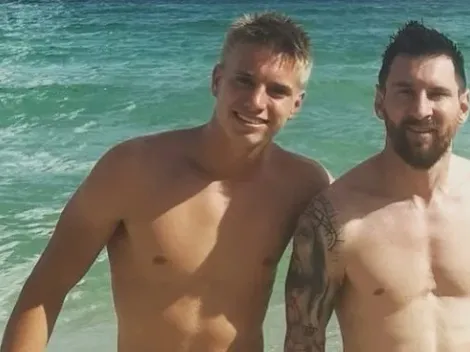 Messi comparte sus vacaciones con el hijo de una leyenda