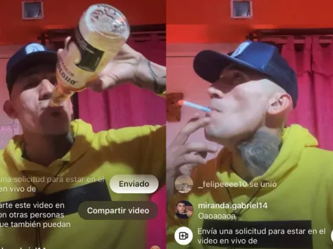 Centurión sin club: toma y fuma en live de Instagram