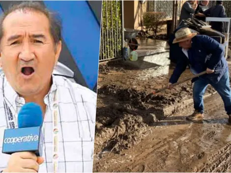 Un grande: Ernesto Díaz Correa saca el barro de las casas en Curicó