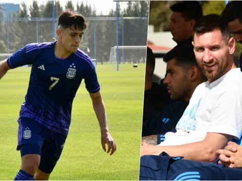 Solari debuta en Argentina Sub 23 con Messi como espectador