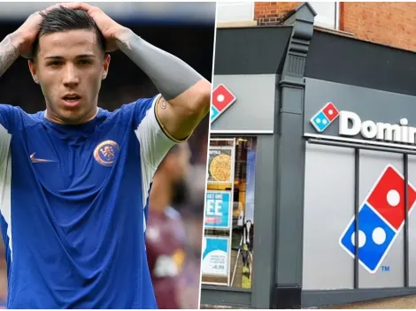 Pizzería se burla del Chelsea y su crisis y deja la escoba en Inglaterra