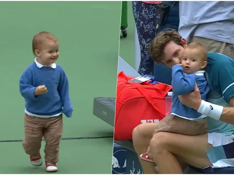 Juanito Jarry se vuelve viral al entrar a la cancha a ver al Nico