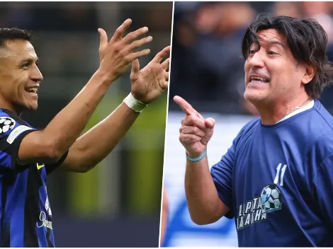 Foto de alta calidad: Zamorano y Alexis juntos en Milán