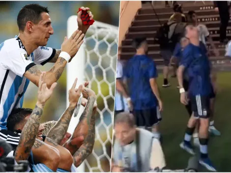 Modo "guanaco": La asquerosa actitud de Di María con hinchas de Brasil