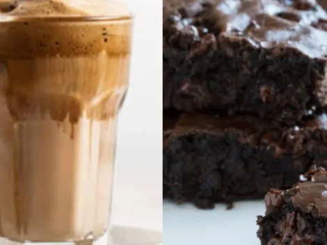 Deliciosa receta de café helado y brownie de cacao