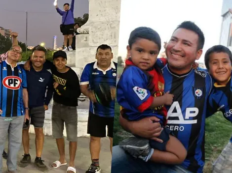 Padre e hijo acerero celebran en Plaza Italia igual que en el 2012