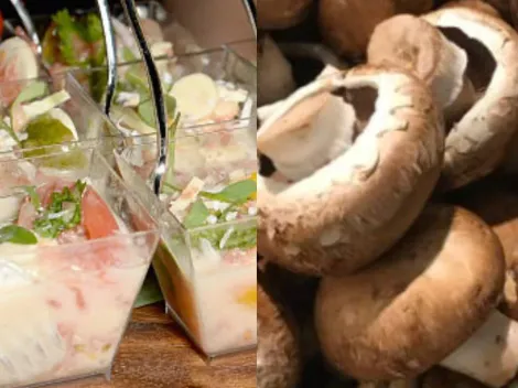 Ceviche de camarón y champiñones como alternativa vegana para Año Nuevo