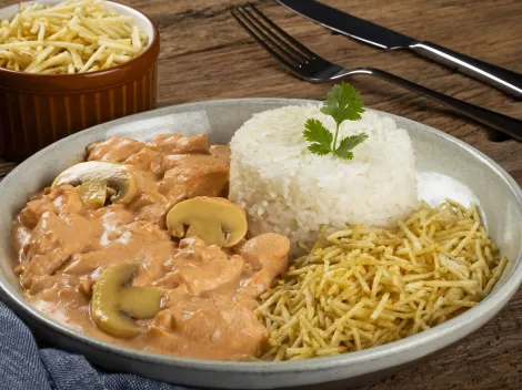 Receta de strogonoff de pollo con champiñones