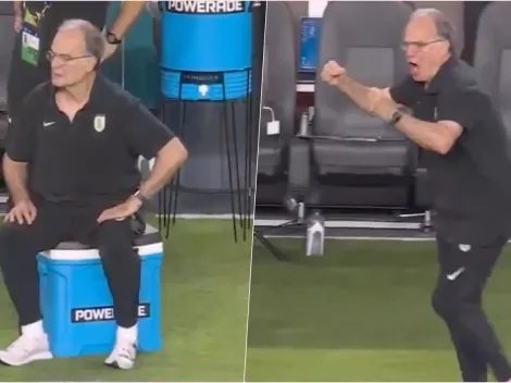 Loco lindo: la reacción viral de Bielsa en el triunfo de Uruguay