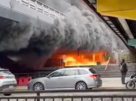 Incendio en las afueras del Metro Escuela Militar