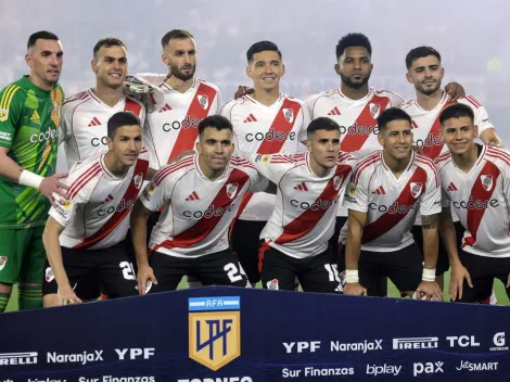 La formación con tres campeones del mundo de River ante Colo Colo