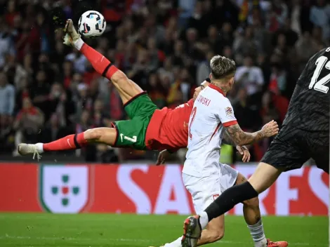 Cristiano Ronaldo hace un gol de chilena en goleada de Portugal