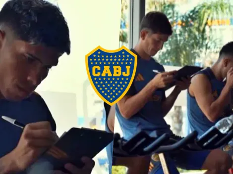 En Boca festinan con Palacios "genio matemático" en entrenamiento