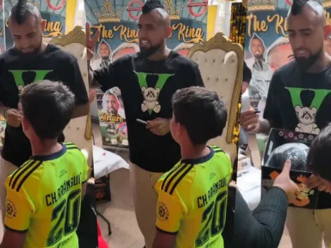 El inesperado gesto de Vidal con un niño hincha de U. de Chile