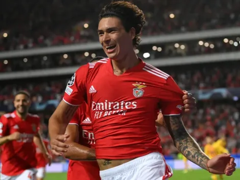 Autor de dois gols na goleada contra o Barça, Darwin Núñez entra na mira de gigantes da Europa e pode deixar o Benfica