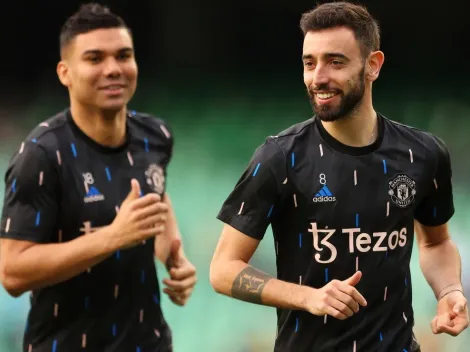 Ten Hag se pronuncia sobre treta entre Casemiro e Bruno Fernandes