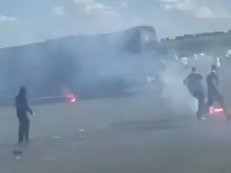 Torcedores colocam fogo em ônibus antes de despedida do Mbappé