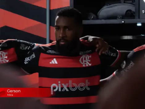 Gerson discursa no vestiário do Flamengo e ignora o Fluminense