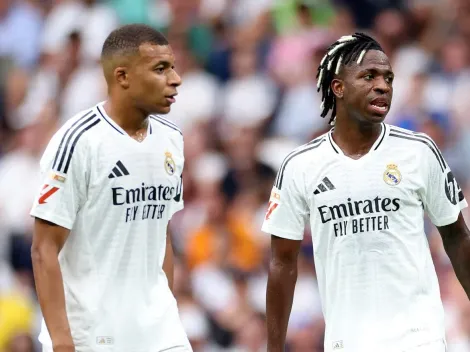 Florentino Pérez pede atenção para Vinicius e Mbappé