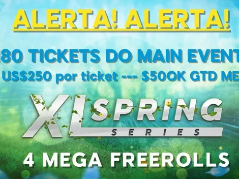 XL Spring Series: 888poker fará 4 mega freerolls com 180 vagas para o Main Event