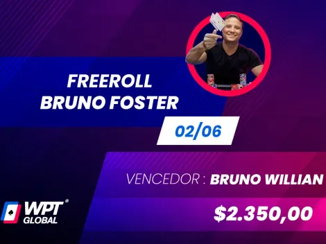 Freeroll de Bruno Foster junta 605 jogadores no WPTGlobal; confira