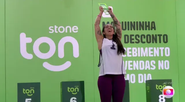 Giovanna venceu a Prova do Líder do BBB 24. Reprodução/Globo