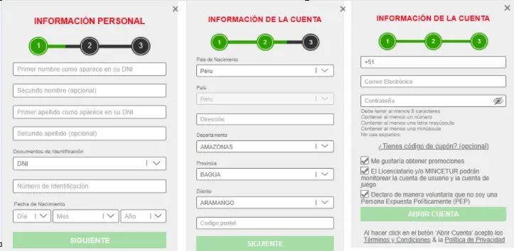 Captura realizada desde la página Caliente