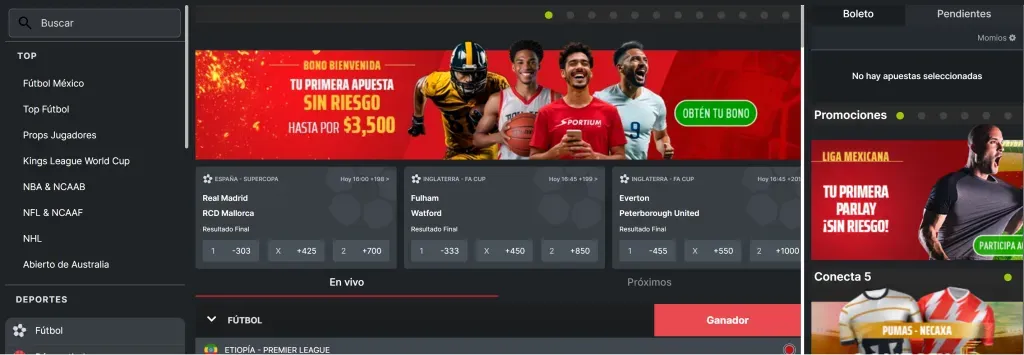 Como apostar en Sportiumbet