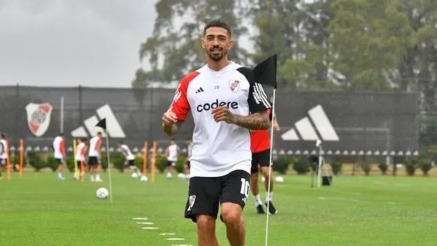 Lanzini se prepara para su regreso. (Prensa River)