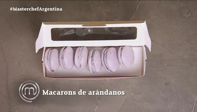 Macarons de arándanos de Daniela en MasterChef.