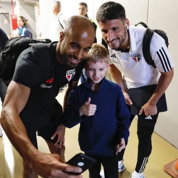 Lucas e Calleri são dois dos principais jogadores do SPFC. Foto: Rubens Chiri/São Paulo