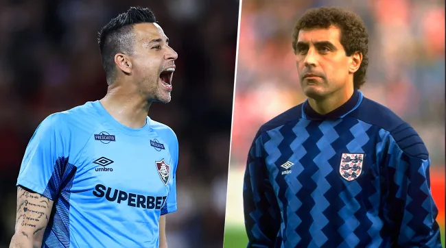 Fábio y Peter Shilton (GETTY IMAGES)